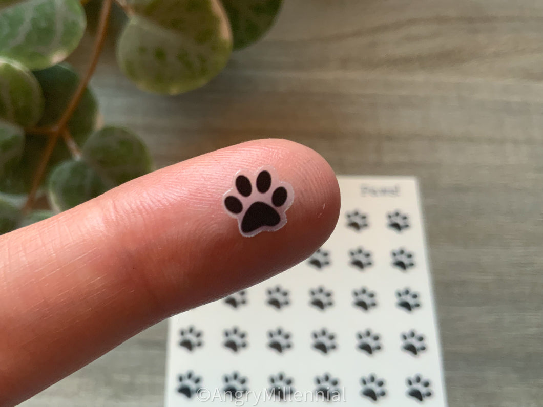 Small Paw Print Stickers