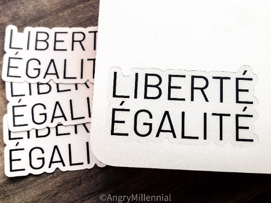 Liberté Égalité Clear Vinyl Sticker | Feminist French Sticker | Equality Sticker