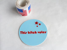 Load image into Gallery viewer, This Bitch Votes Blue Vinyl Sticker
