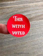 Load image into Gallery viewer, &quot;This Witch Voted&quot; Red Glossy Sticker
