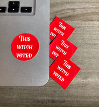 Load image into Gallery viewer, &quot;This Witch Voted&quot; Red Glossy Sticker
