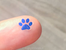 Load image into Gallery viewer, Clear Metallic Colorful Paw Print Stickers | Paw Planner Sticker | Colorful Paws
