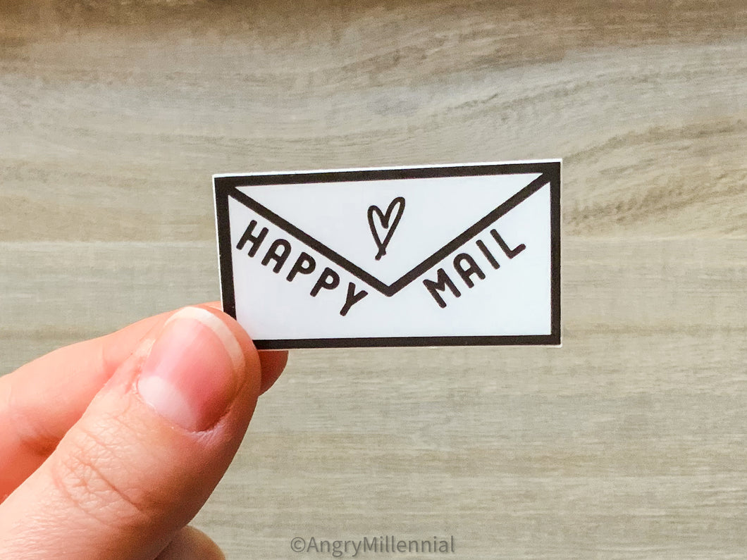 Happy Mail Vinyl Sticker | Cute Snail Mail Sticker