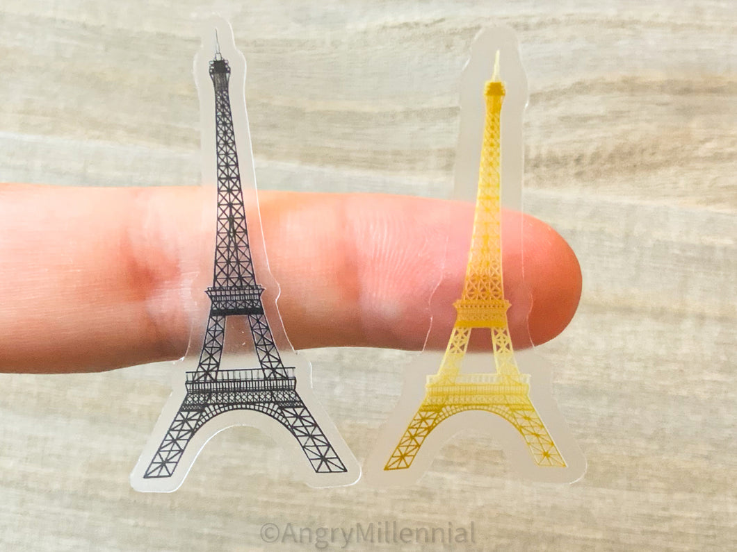 Eiffel Tower Vinyl Sticker | Computer Decal | Paris France Sticker | Line Drawing