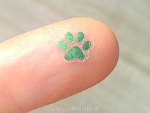 Load image into Gallery viewer, Clear Metallic Colorful Paw Print Stickers | Paw Planner Sticker | Colorful Paws

