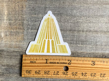 Load image into Gallery viewer, Empire State Building Sticker | Gold Vinyl Sticker | NYC Sticker | Art Deco
