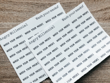 Load image into Gallery viewer, Wash your Masks Clear Planner Stickers

