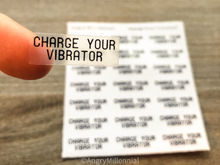 Load image into Gallery viewer, Charge your Vibrator Clear Stickers
