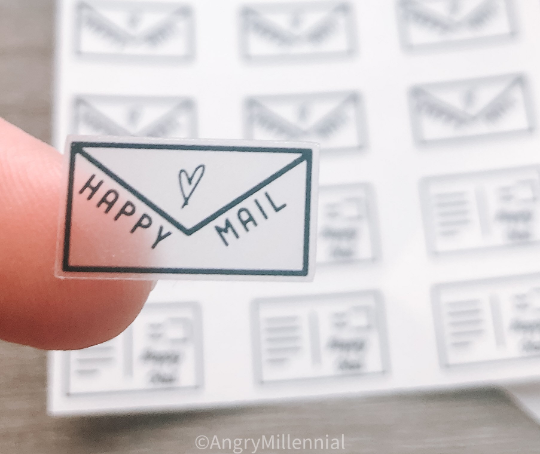 Small Happy Mail Planner Sticker Sheet