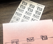 Load image into Gallery viewer, Small Happy Mail Planner Sticker Sheet
