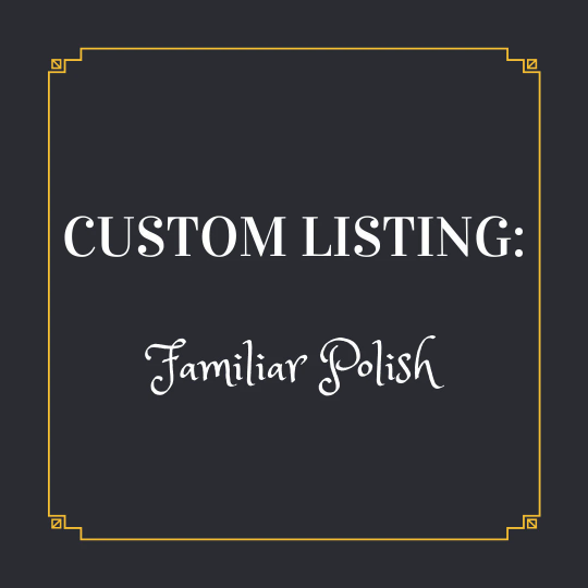 Custom Order | Familiar Polish, Bottle Label Sheet