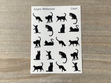 Load image into Gallery viewer, Black Cat Planner Stickers | Planner Stickers | Cat Bullet Journal Stickers
