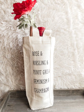 Load image into Gallery viewer, Canvas Feminist Wine Tote

