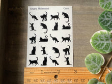 Load image into Gallery viewer, Black Cat Planner Stickers | Planner Stickers | Cat Bullet Journal Stickers
