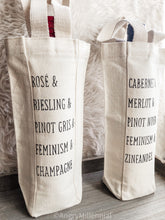 Load image into Gallery viewer, Canvas Feminist Wine Tote
